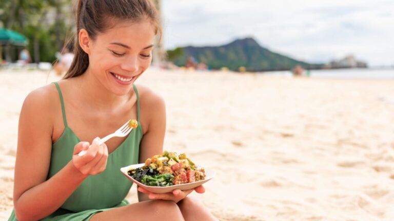 Eating Poke Bowl Of Ahi Tuna.jpg