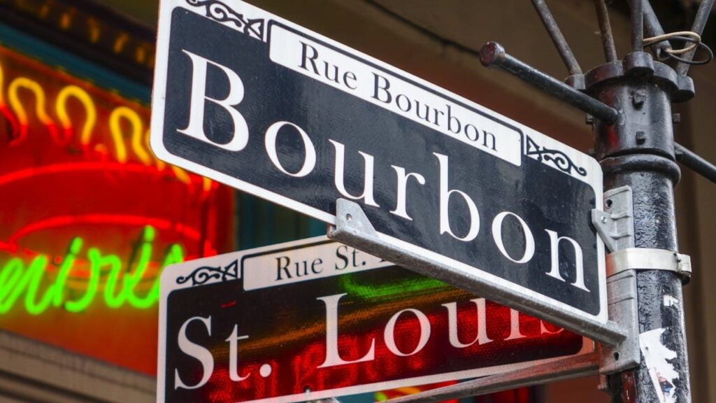 New Orleans Bourbon Street And St. Louis Street.jpg