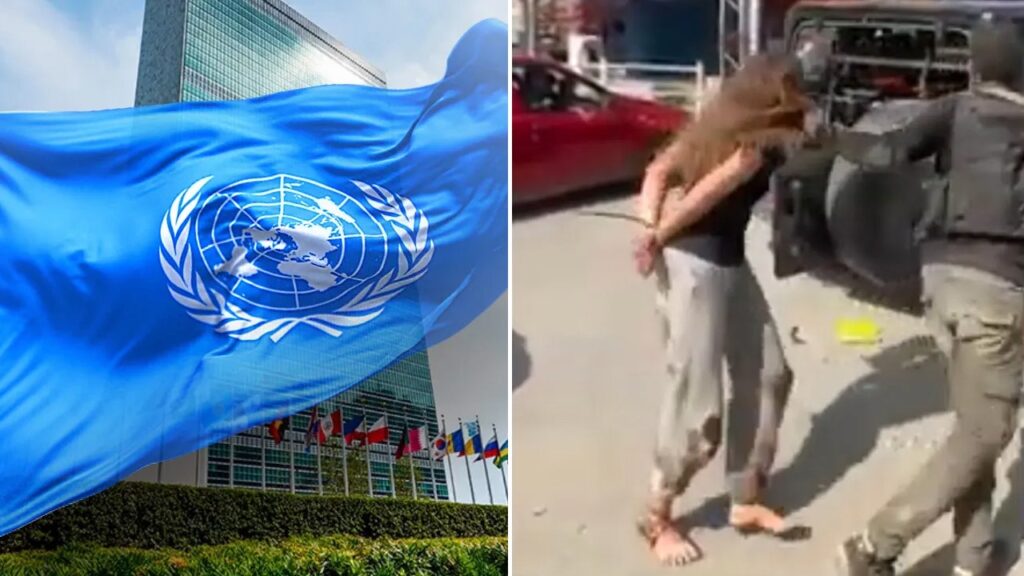 Un Flag Building Woman Hamas.jpg