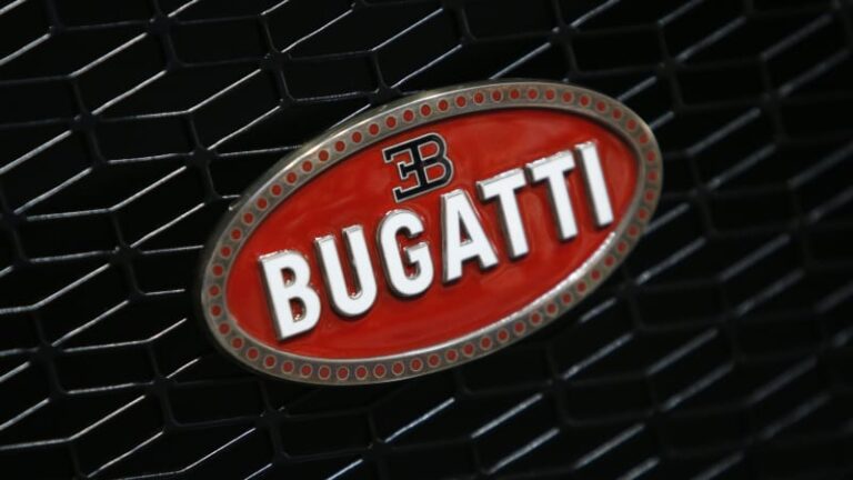 Bugatti Logo Is Seen At The 2017 New York International Auto Show In New York.jpeg